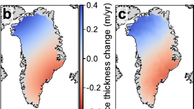 True and recovered Greenland ice change